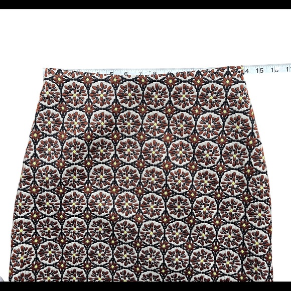 Mosaic Tapestry Textured Shimmer Fully Lined Mini Pencil Skirt Size 6 - Picture 5 of 8